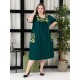 Платье женское большого размера Анна зеленый