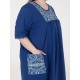 Платье женское большого размера Анна синий