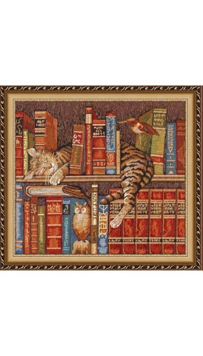 Картина "Библиотекарь" (гобелен).Размер:54х61см