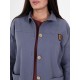 Куртка-рубашка женская большого размера Джуна джинс