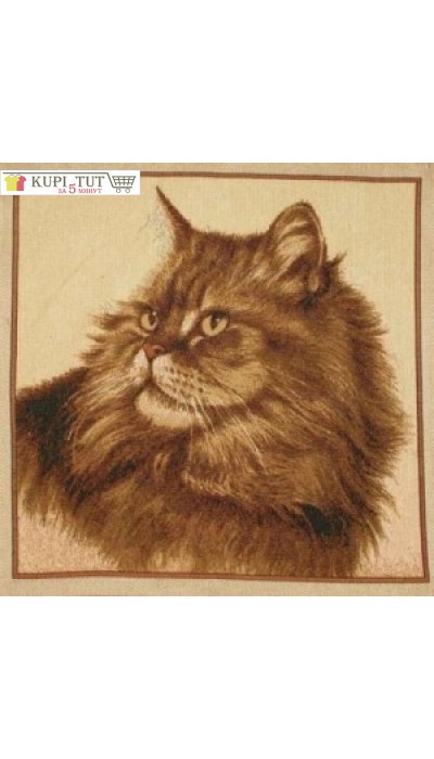 Наволочка гобелен (с  подушкой) " Рыжий кот" Размеры: 45*45;