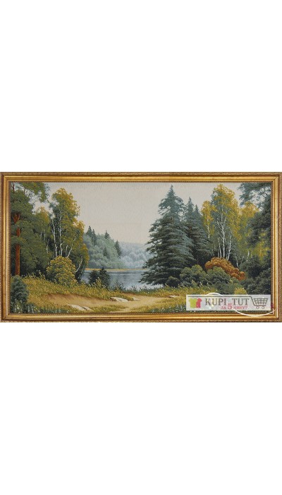 Картина "Река в лесу" (гобелен).Размер: 35х65 см