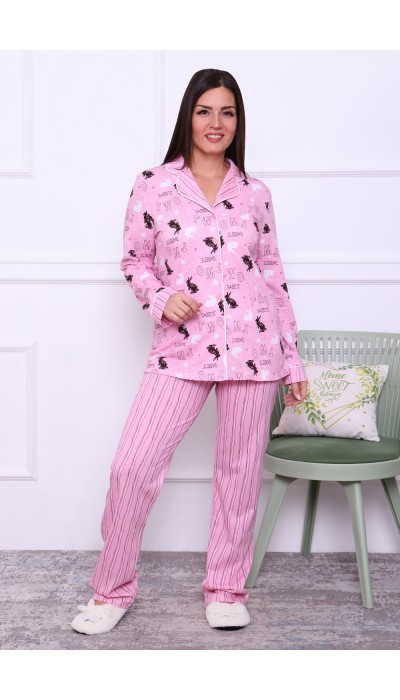 Пижама женская с брюками арт. ПД-006В розовый