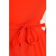Костюм лапша палаццо + топ на завязках длинный рукав 1253 оранжевый