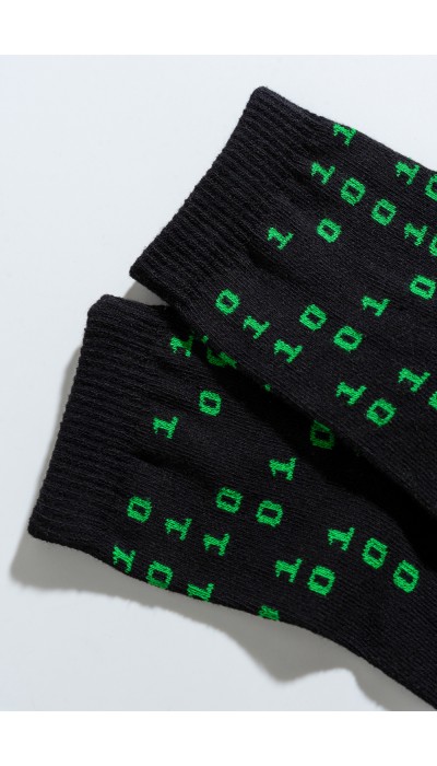 Носки детские Бинарный код 2 пары зеленый